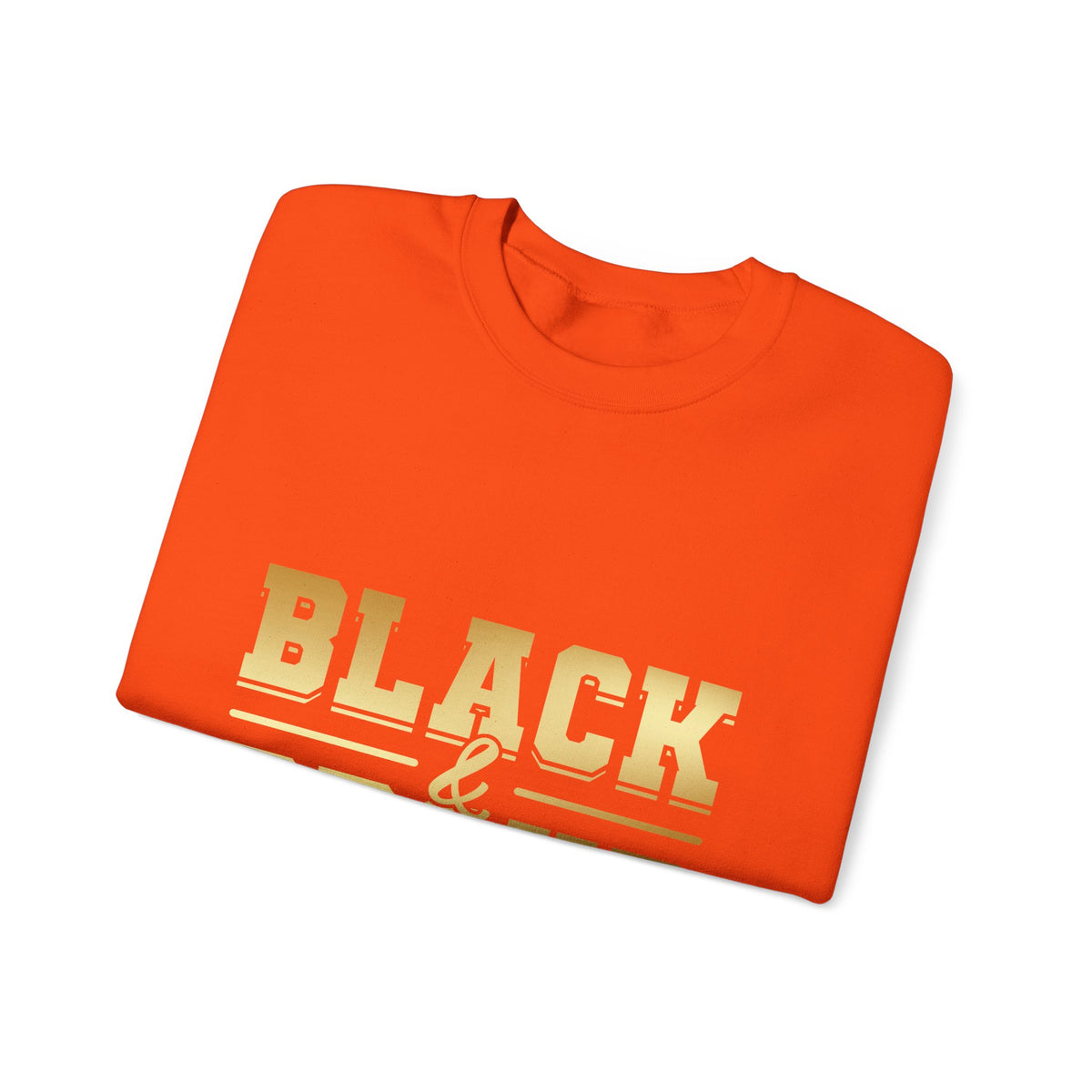Black & Proud Crewneck Sweatshirt | Gold Lettering