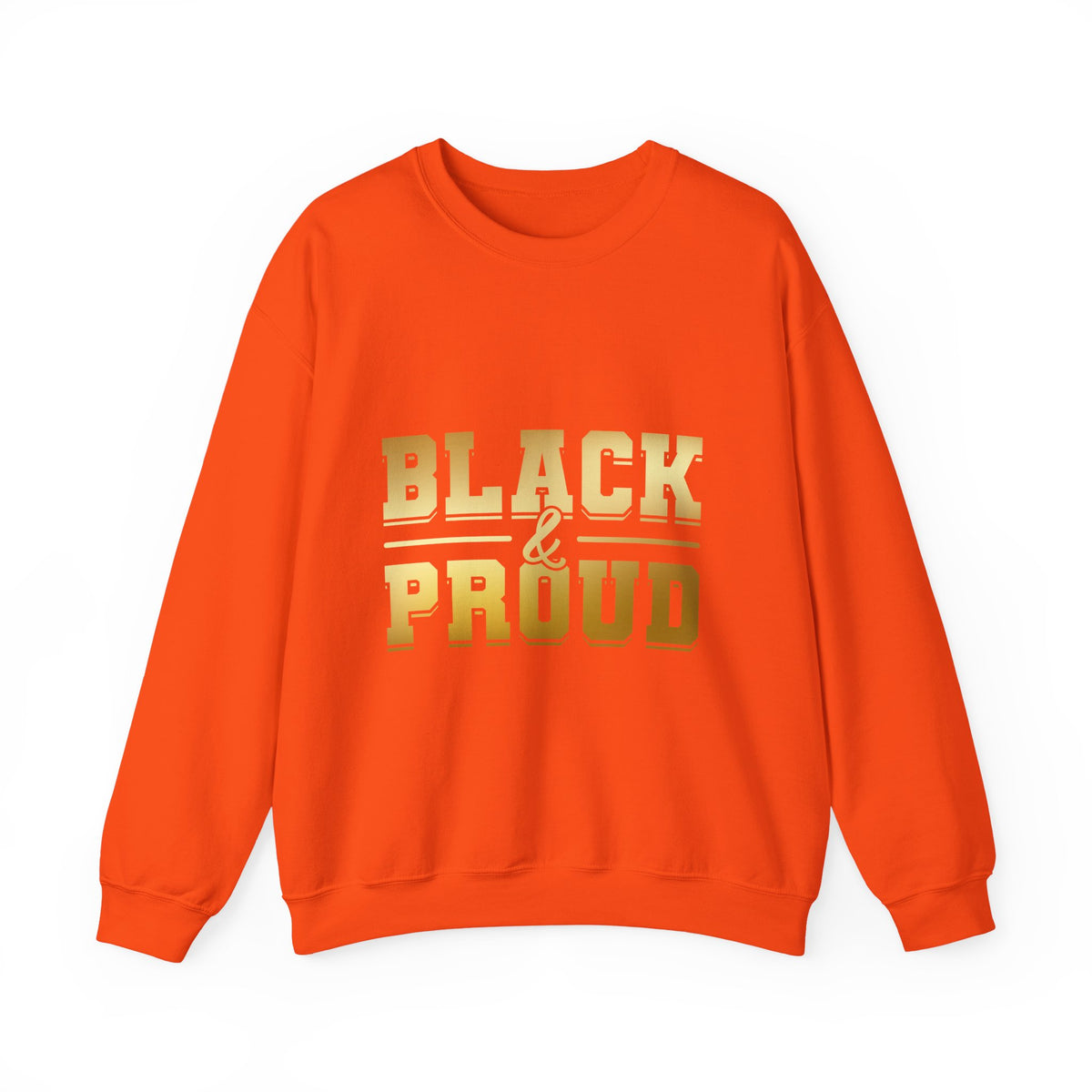 Black & Proud Crewneck Sweatshirt | Gold Lettering