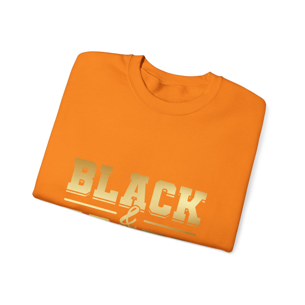 Black & Proud Crewneck Sweatshirt | Gold Lettering