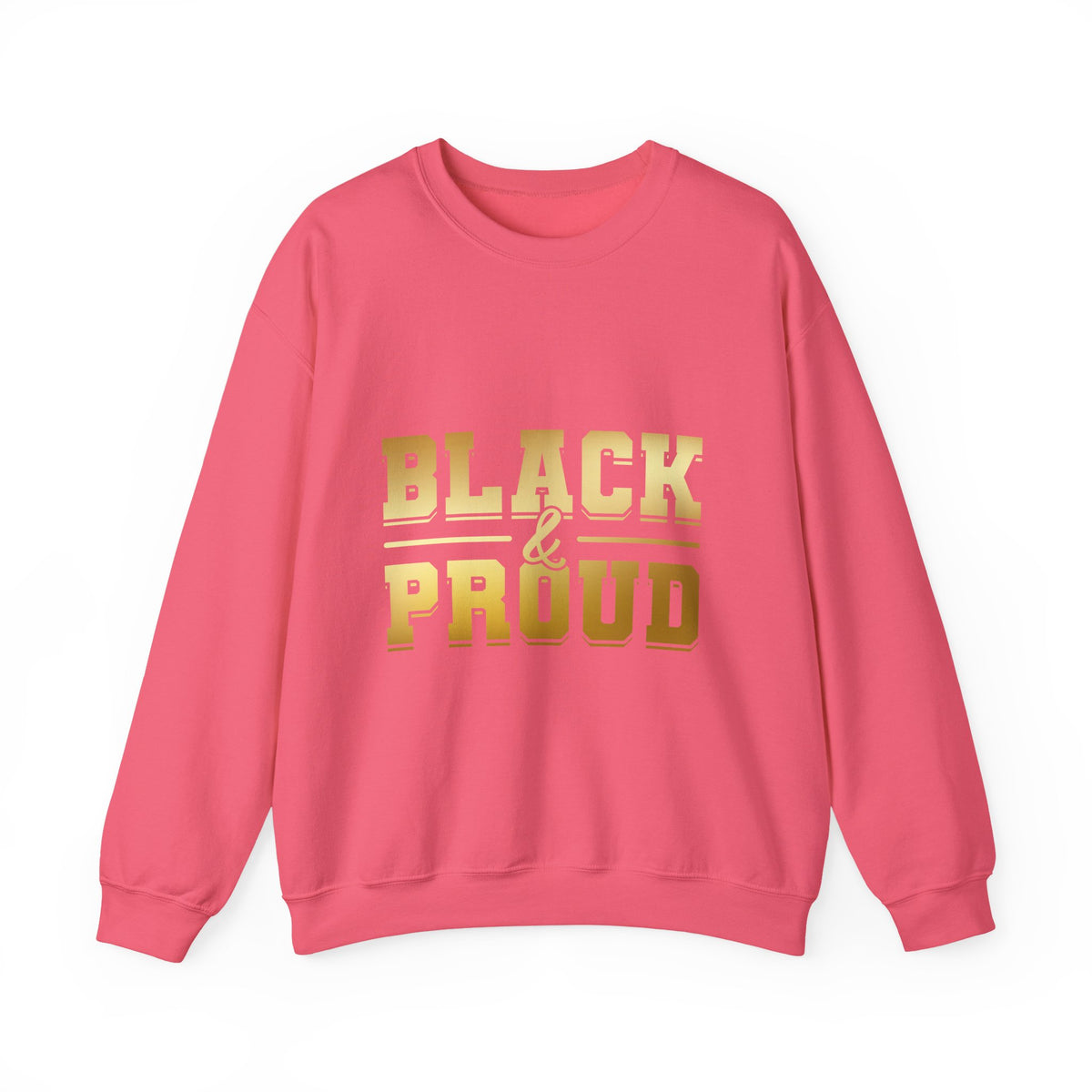Black & Proud Crewneck Sweatshirt | Gold Lettering