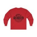 Being Functional Adult long sleeve tee | Funny Adulting Shirt, Retro Badge Design