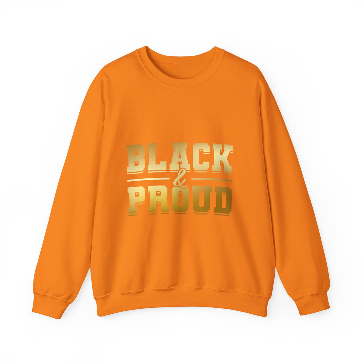 Black & Proud Crewneck Sweatshirt | Gold Lettering